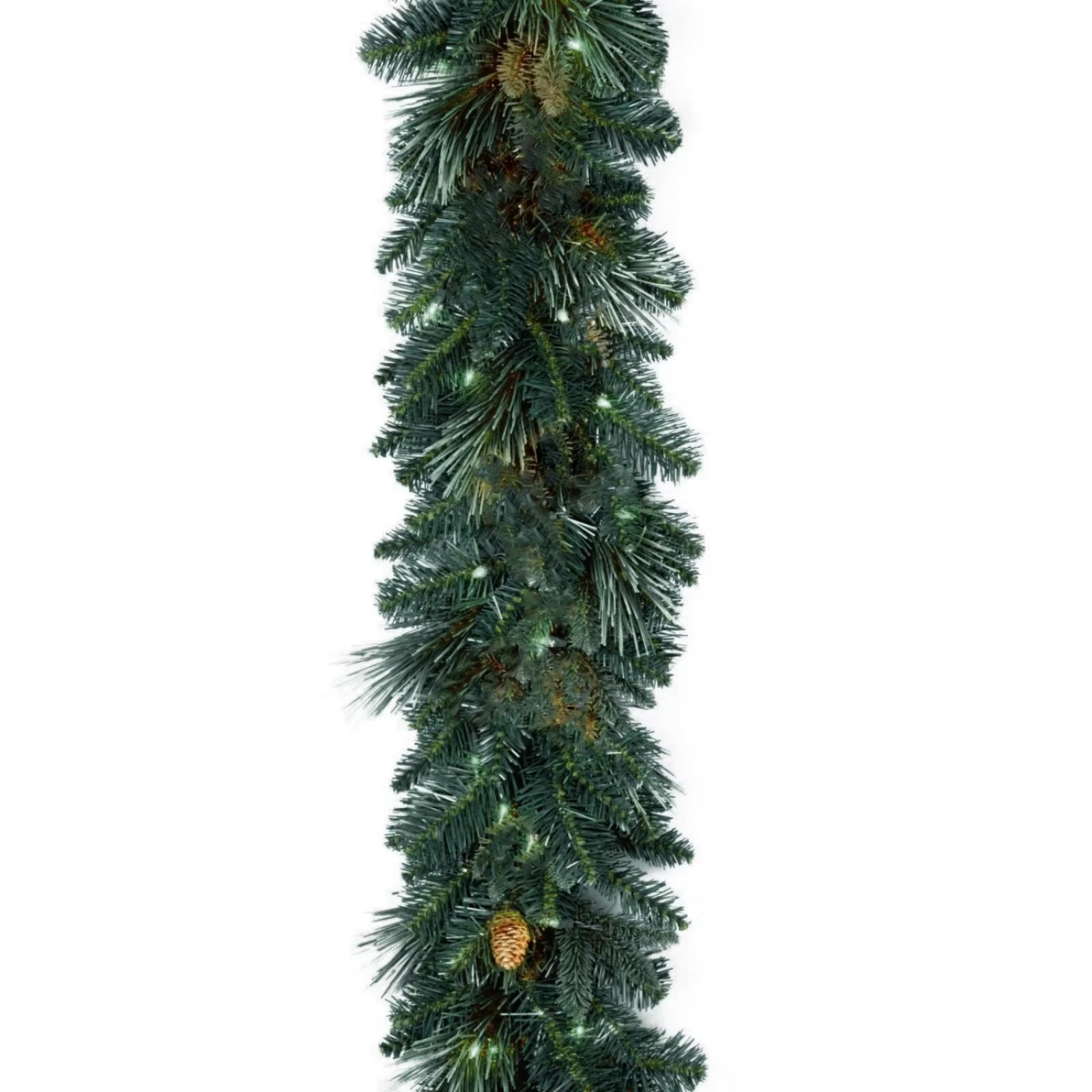 1.8m Norfolk Garland Christmas Rattan With 30 LEDs Wall Door Hanging Decor,Artificial Green Plant Christmas Party Decorations