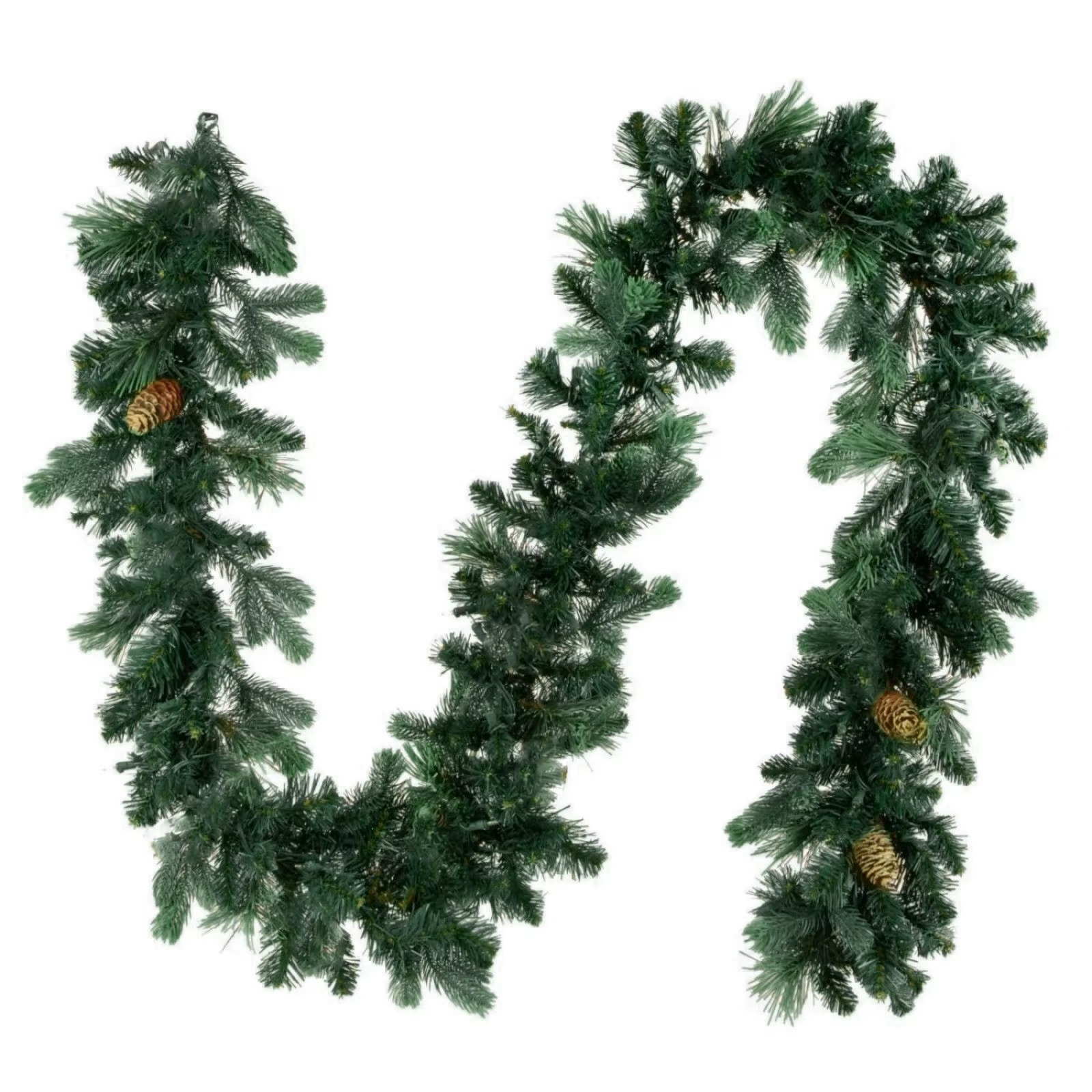 1.8m Norfolk Garland Christmas Rattan With 30 LEDs Wall Door Hanging Decor,Artificial Green Plant Christmas Party Decorations