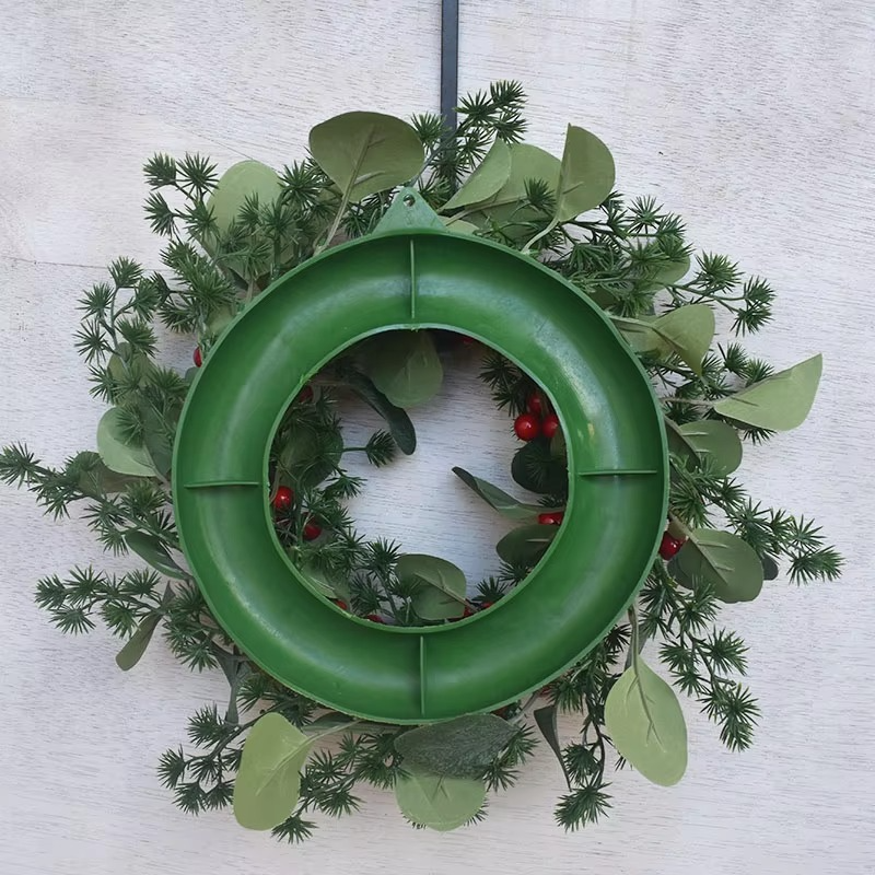30CM Christmas Wreaths Door Hanging Rattan Farmhouse Layout Christmas Decorations Garland For Home Party Decor New Year Navidad