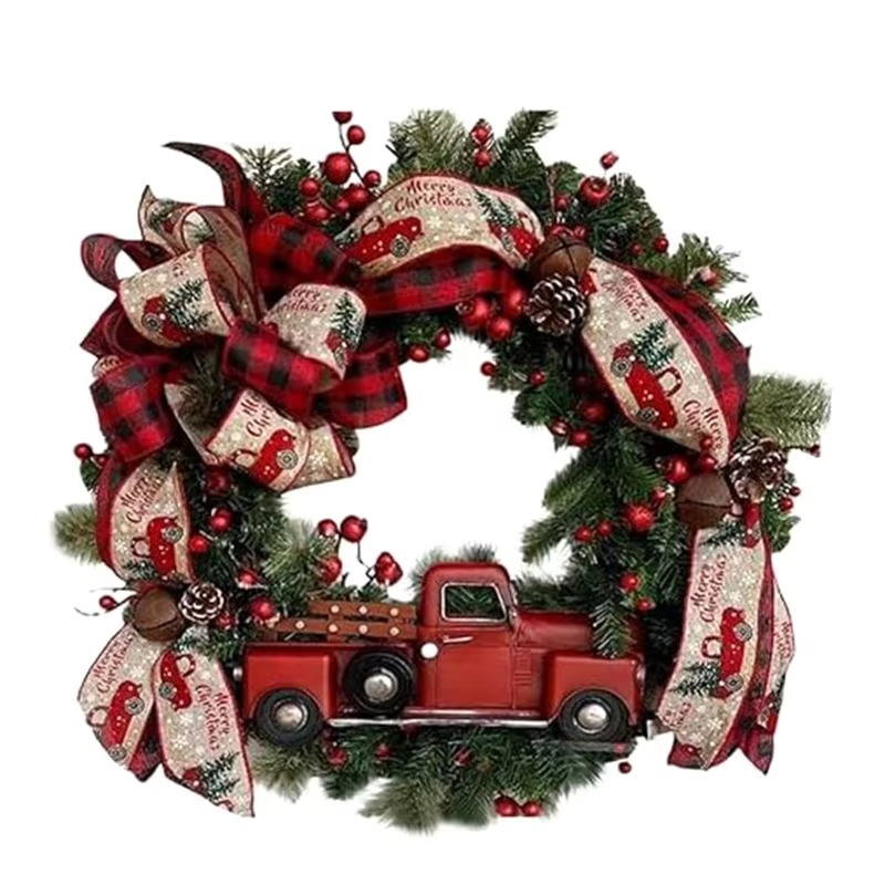 Red Wreaths For Front Door Rustic Christmas Reef Christmas Wreath Christmas Garland Decorations