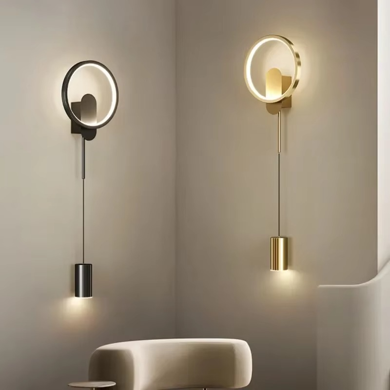 Modern LED Wall Lamp for Living Room Bedroom Bedside Stairs Aisle with Spotlight Wall Sconce Home Decor Lighting Fixture Luster