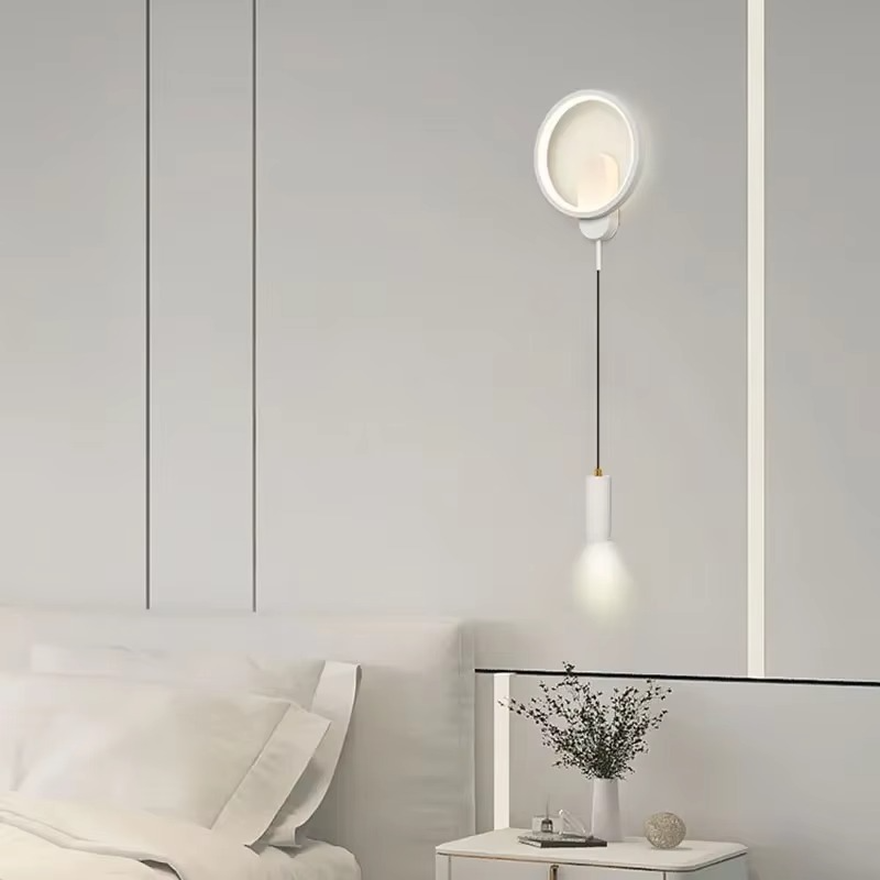 Modern LED Wall Lamp for Living Room Bedroom Bedside Stairs Aisle with Spotlight Wall Sconce Home Decor Lighting Fixture Luster