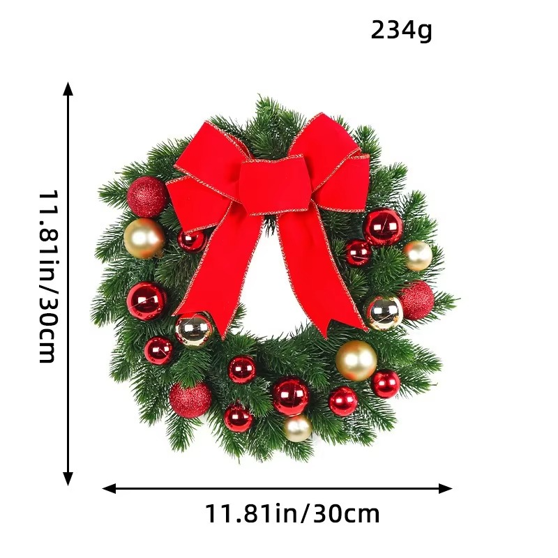 Bow Christmas Decoration Wreath Christmas Flower Global Window Display Wreath Home Door Hanging Decoration