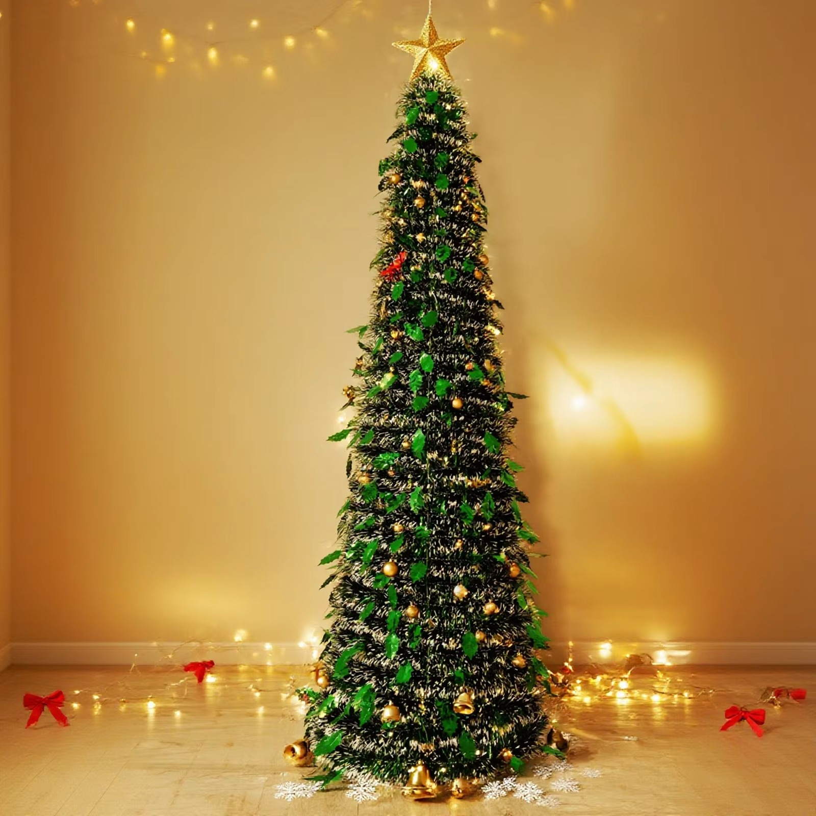 Christmas Tree Ornament Spiral Tree Scalable Home Desktop Christmas Decoration Party Decorative Supplies Festival Gift