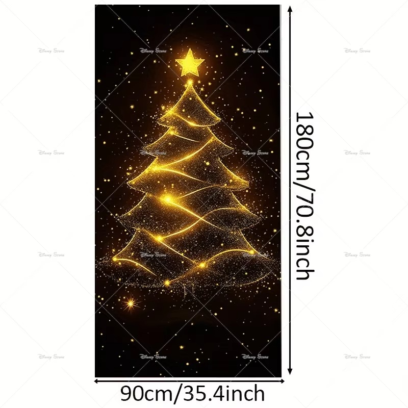 Merry Christmas Decorative Door Curtain Cartoon Christmas Bow Home Christmas Ornaments Dream Entrance Party Decoration Supplies