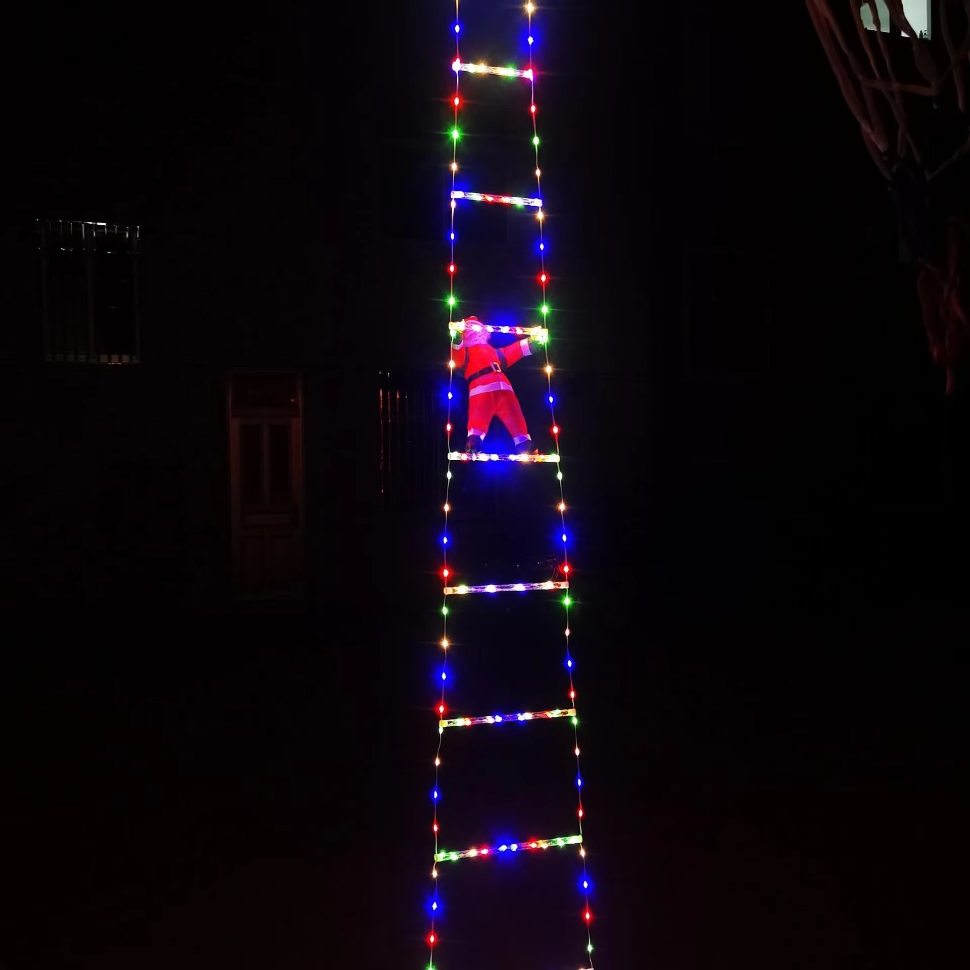 3M Santa Claus Climbing Ladder Outdoor Christmas Decoration Home Garden Cristmas Tree Ornement New Year Gift Xmas Tree Decor