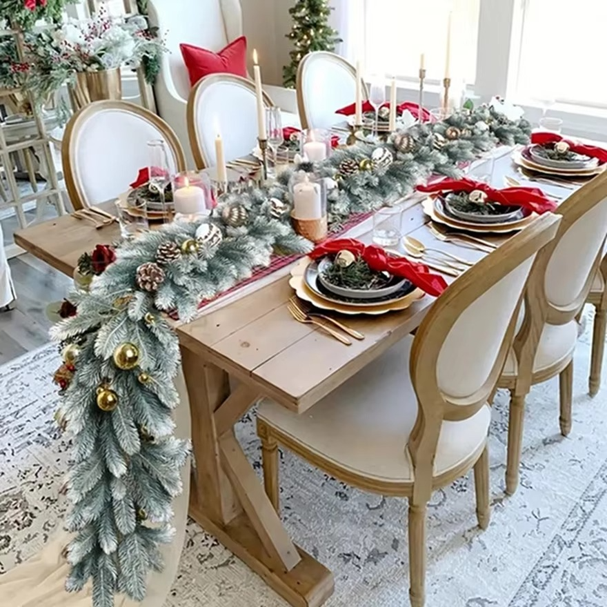 1Pc Artificial Green Plants Christmas Tree Garland Home Party Decorative Outdoor Yard Pine Tree Rattan Hanging Hot Sale Products