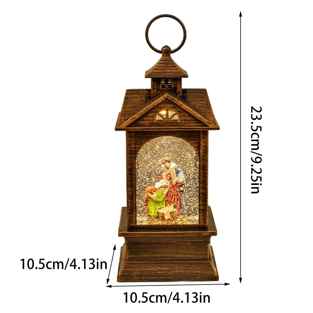Christmas Snow Globe Lantern Creative Christmas Crystal Lamp delicate exquisite Battery-Operated Nativity Scene Snow Globe lamp
