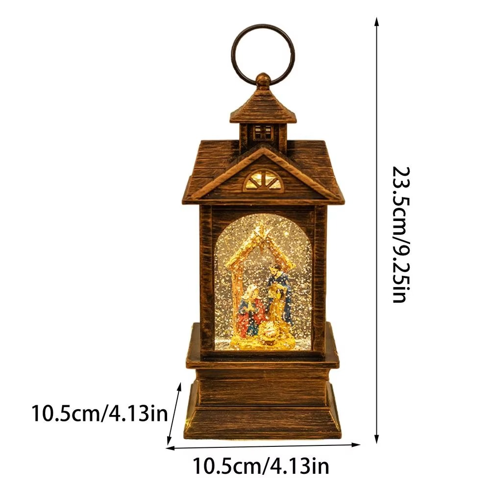 Christmas Snow Globe Lantern Creative Christmas Crystal Lamp delicate exquisite Battery-Operated Nativity Scene Snow Globe lamp