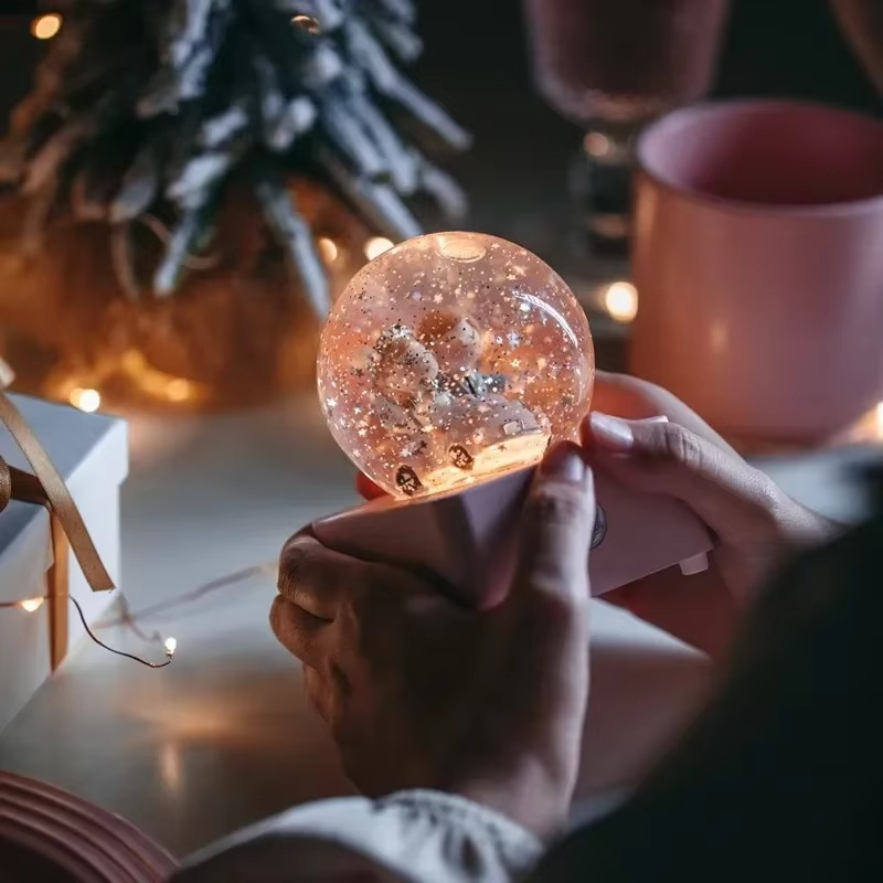 Unicorn Crystal Ball Music Box Snow Globe Night Lamp Birthday Gift for Girls Children Christmas Gift Music Crafts with Snowflake