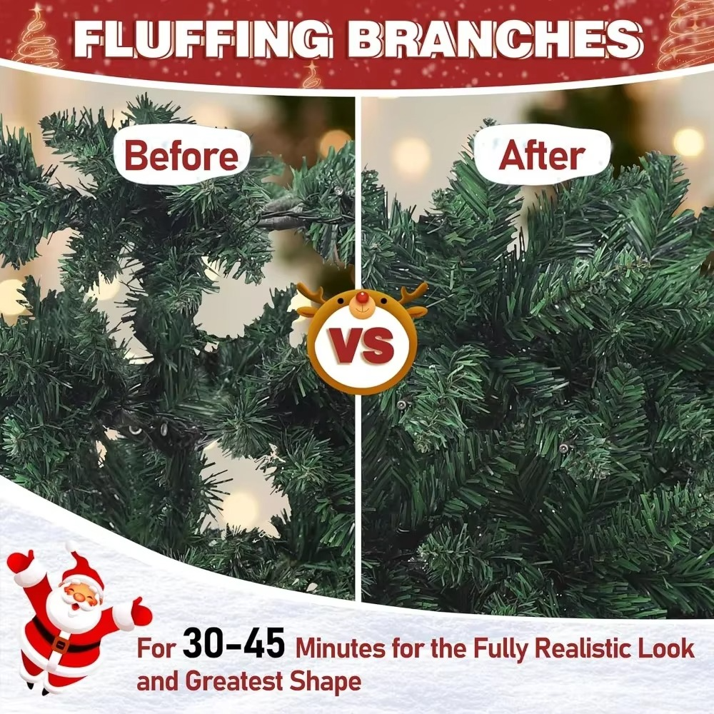 7.5Ft Pre-Decorated Pencil Christmas Tree Artificial Xmas Tree Pencil Christmas Tree Pre Lit Skinny Xmas Trees For Holiday Decor