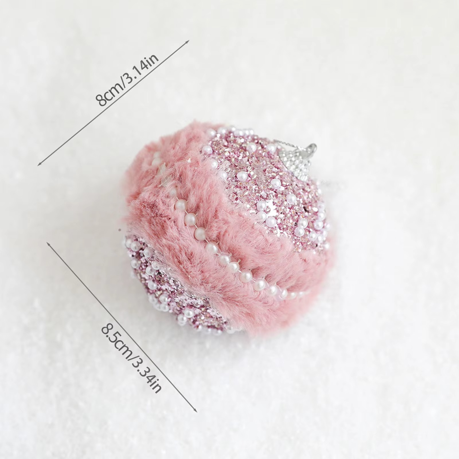 Christmas Decorative Hanging Ball Convenient to Install Sparkling Ball Ornaments Suitable for Home Office Shop
