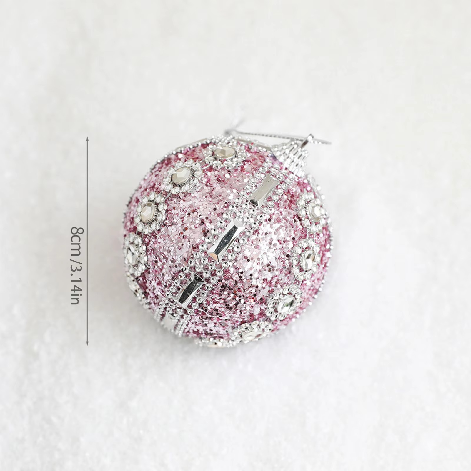 Christmas Decorative Hanging Ball Convenient to Install Sparkling Ball Ornaments Suitable for Home Office Shop