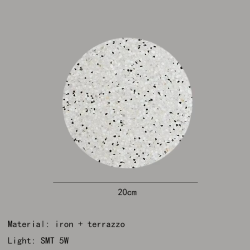Fashion Creative Cement Round LED Decor Home Wall Lamp Bar Bedroom Foyer Dining Room Lighting Fixtures