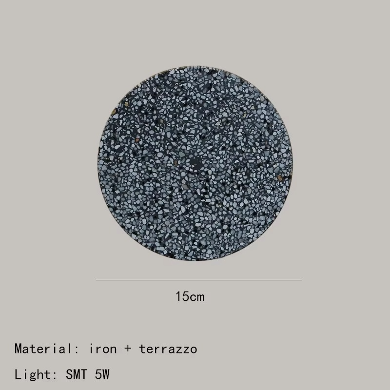 Fashion Creative Cement Round LED Decor Home Wall Lamp Bar Bedroom Foyer Dining Room Lighting Fixtures