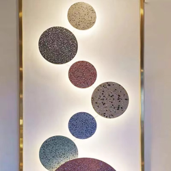 Fashion Creative Cement Round LED Decor Home Wall Lamp Bar Bedroom Foyer Dining Room Lighting Fixtures