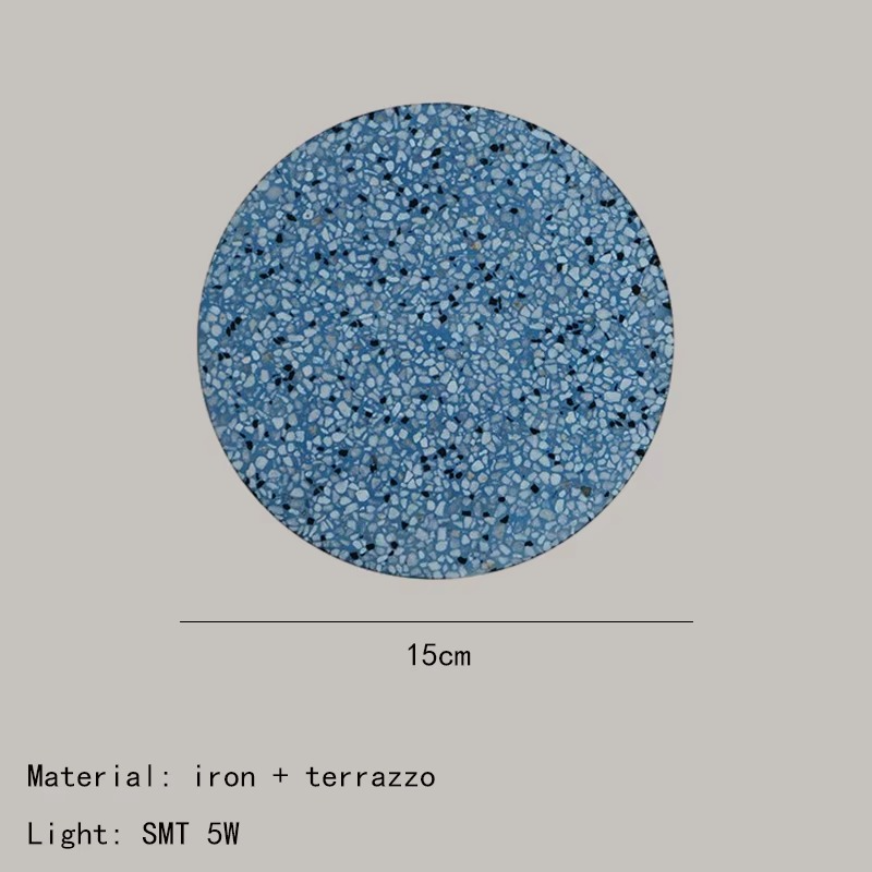 Fashion Creative Cement Round LED Decor Home Wall Lamp Bar Bedroom Foyer Dining Room Lighting Fixtures