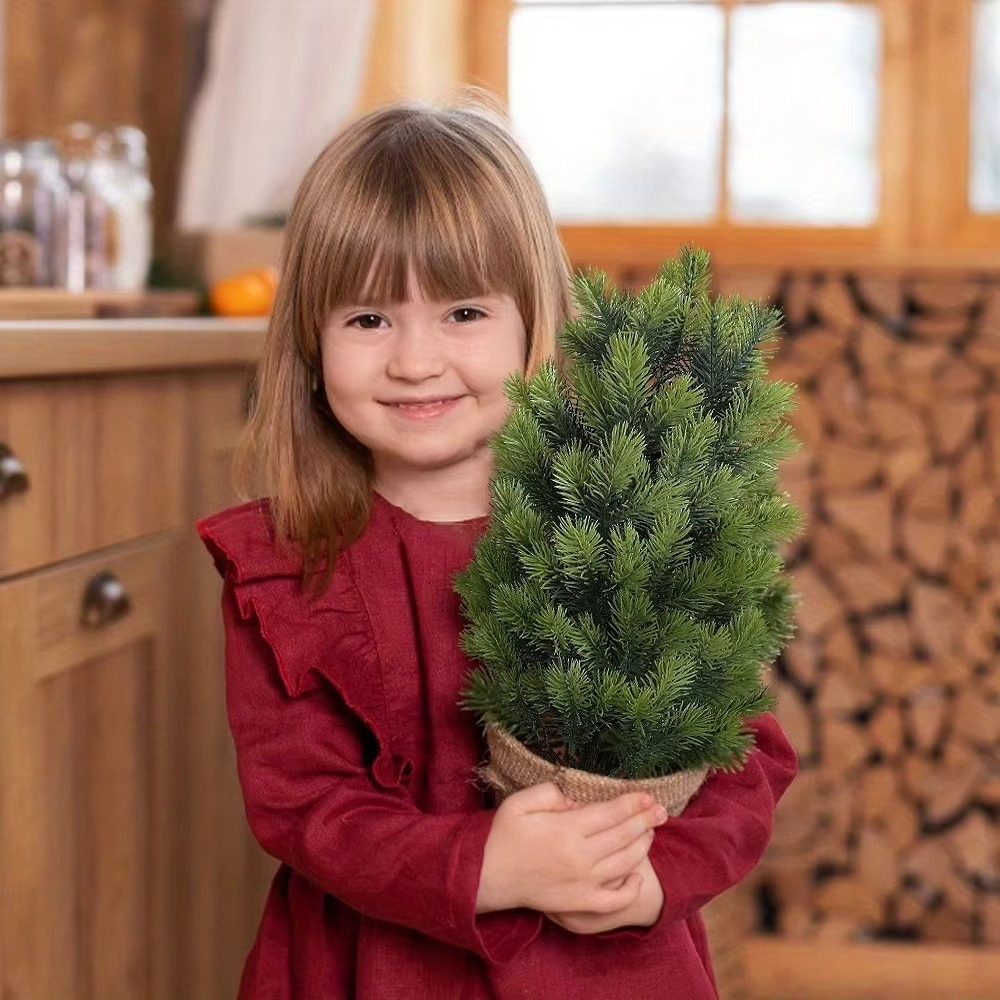 2pcs Artificial Christmas Trees, Home and Garden Decorative Plants, Outdoor Garden Decorative Artificial Pine Needles