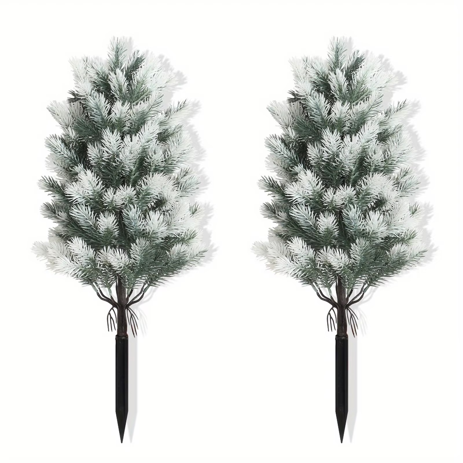 2pcs Artificial Christmas Trees, Home and Garden Decorative Plants, Outdoor Garden Decorative Artificial Pine Needles