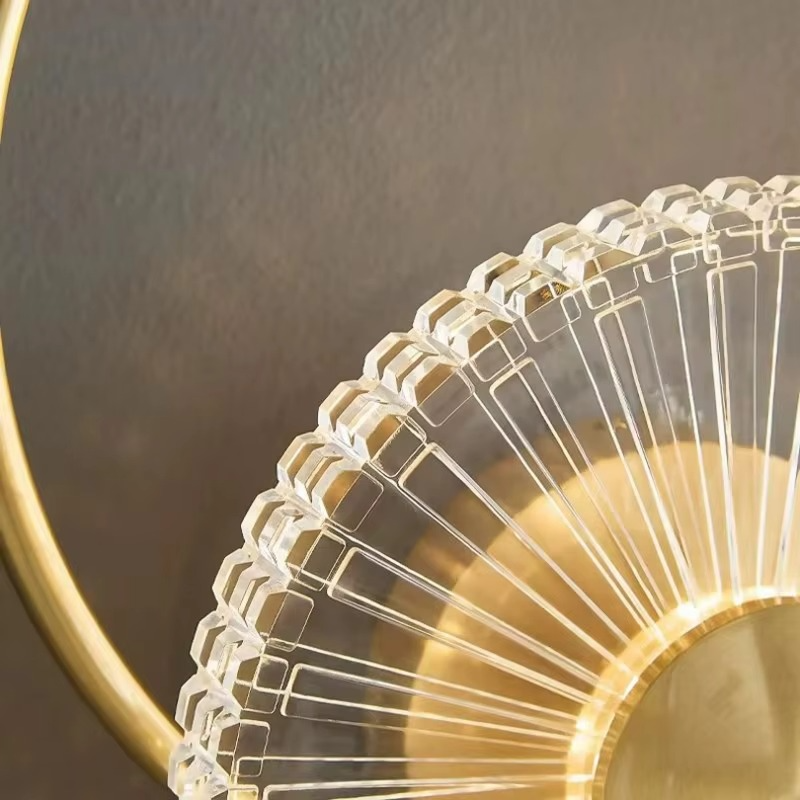 Brass Clear Acrylic LED Wall Lamp 3 Changeable Good Quality Gold New Style Art Deco For Foyer Bedroom Restaurant Dropshipping