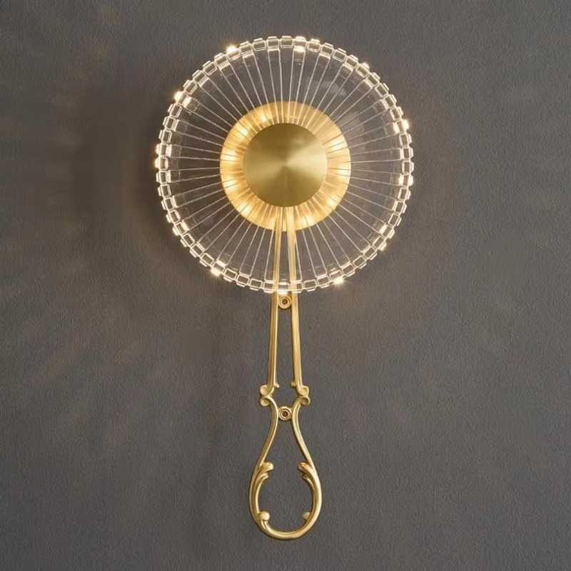 Brass Clear Acrylic LED Wall Lamp 3 Changeable Good Quality Gold New Style Art Deco For Foyer Bedroom Restaurant Dropshipping
