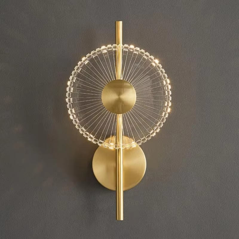 Brass Clear Acrylic LED Wall Lamp 3 Changeable Good Quality Gold New Style Art Deco For Foyer Bedroom Restaurant Dropshipping
