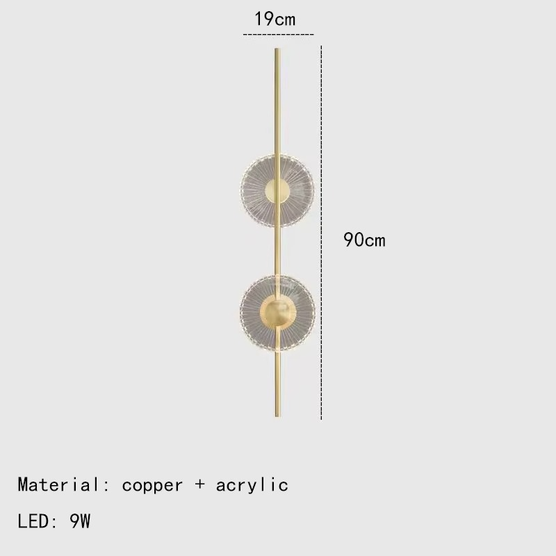 Brass Clear Acrylic LED Wall Lamp 3 Changeable Good Quality Gold New Style Art Deco For Foyer Bedroom Restaurant Dropshipping
