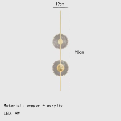 Brass Clear Acrylic LED Wall Lamp 3 Changeable Good Quality Gold New Style Art Deco For Foyer Bedroom Restaurant Dropshipping