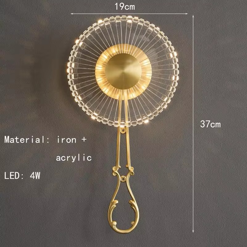 Brass Clear Acrylic LED Wall Lamp 3 Changeable Good Quality Gold New Style Art Deco For Foyer Bedroom Restaurant Dropshipping