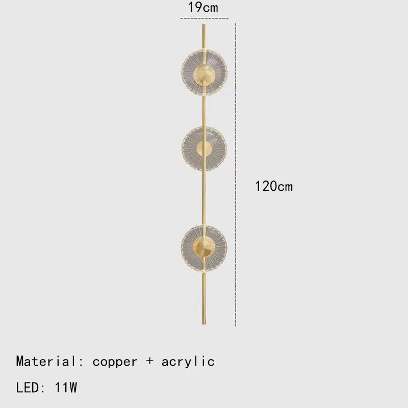 Brass Clear Acrylic LED Wall Lamp 3 Changeable Good Quality Gold New Style Art Deco For Foyer Bedroom Restaurant Dropshipping