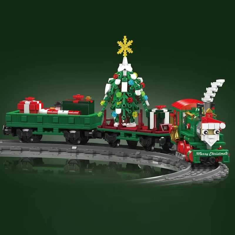 For Gifts 12039 Technical Christmas Train Building Block The Remote Control Winter Holiday Model Assembly Toys For Kids Gifts