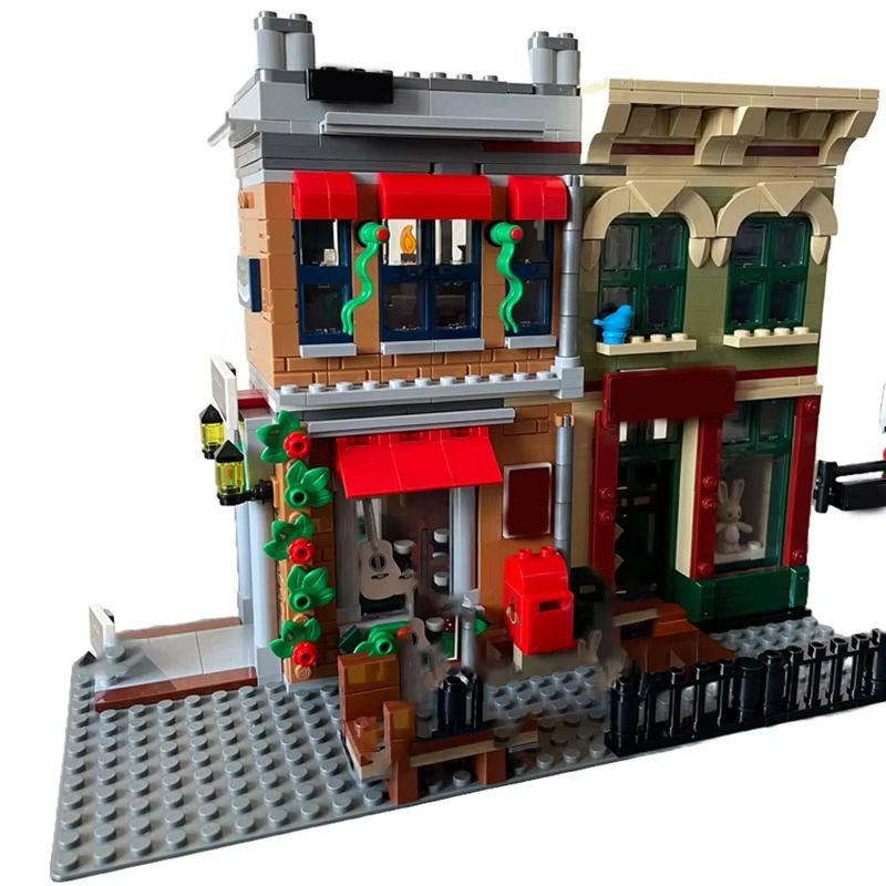 1126pcs MOC Holiday Main Street Corner Modular Innovative STEM Assembly Building Blocks Perfect Developing Skills Christmas Gift