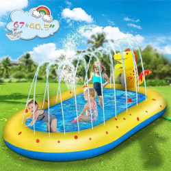 Children Swimming Pool Inflatable Spray Water Play Pool Toys Dinosaur Sprinkler Games Kids Summer Outdoor Pool Garden Water Toys