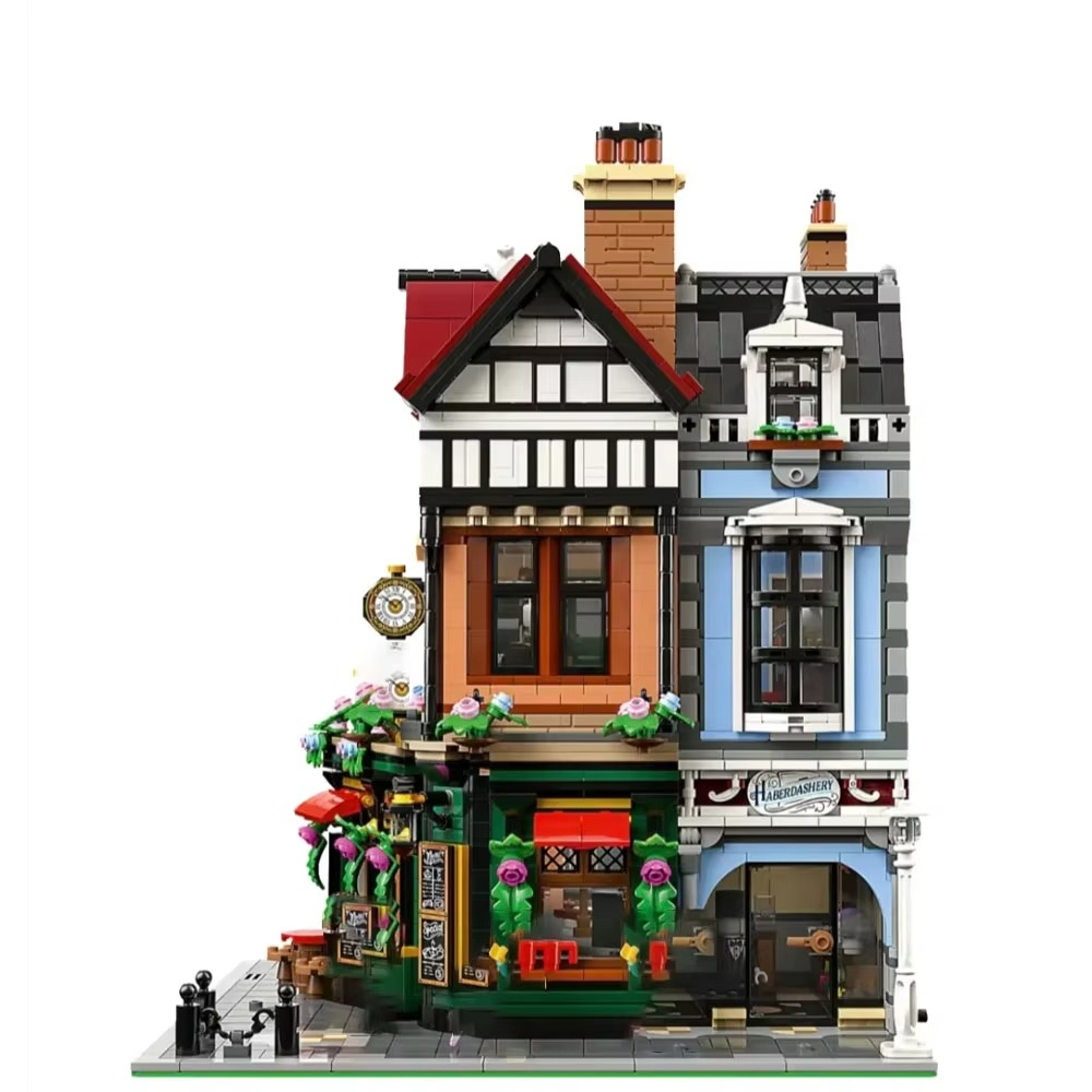 3266PCS MOC Tudor Corner Modular Building Blocks Creative Expert Street Views Bricks Toy Kids Adult Christmas Gifts