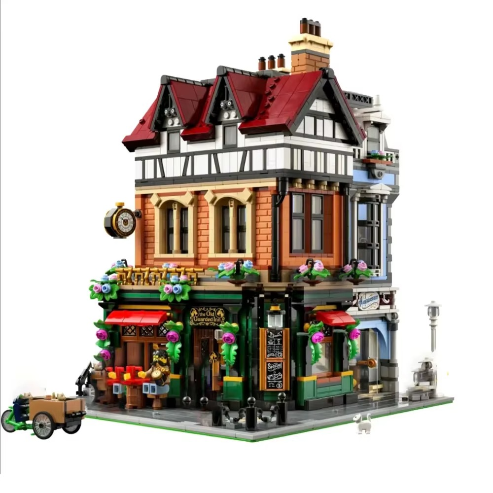 3266PCS MOC Tudor Corner Modular Building Blocks Creative Expert Street Views Bricks Toy Kids Adult Christmas Gifts