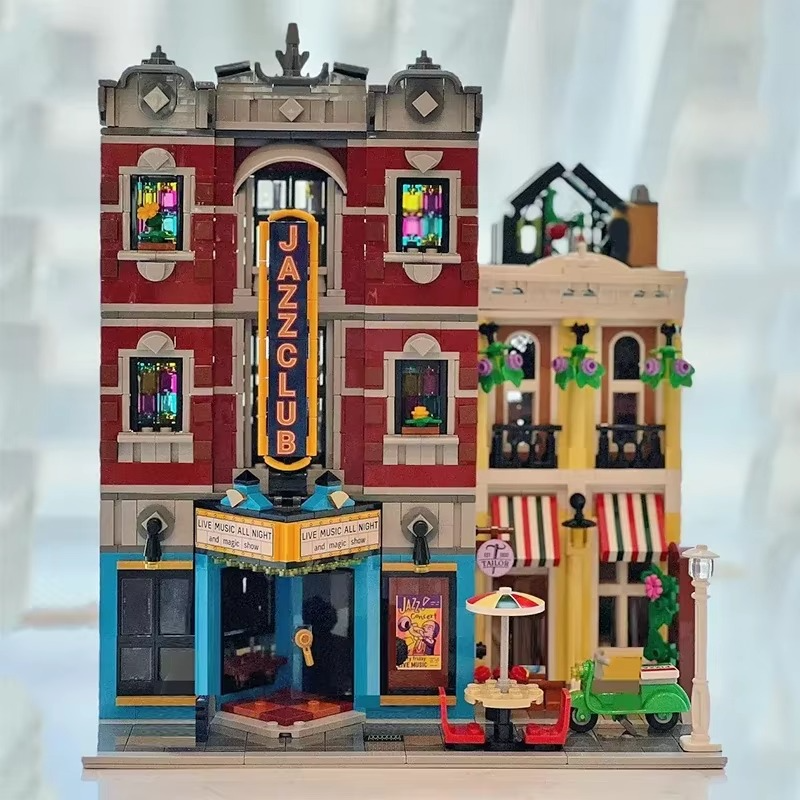 2899 Jazz Club and Pizza Hut Building Blocks Street View Toys Birthday Christmas Gifts