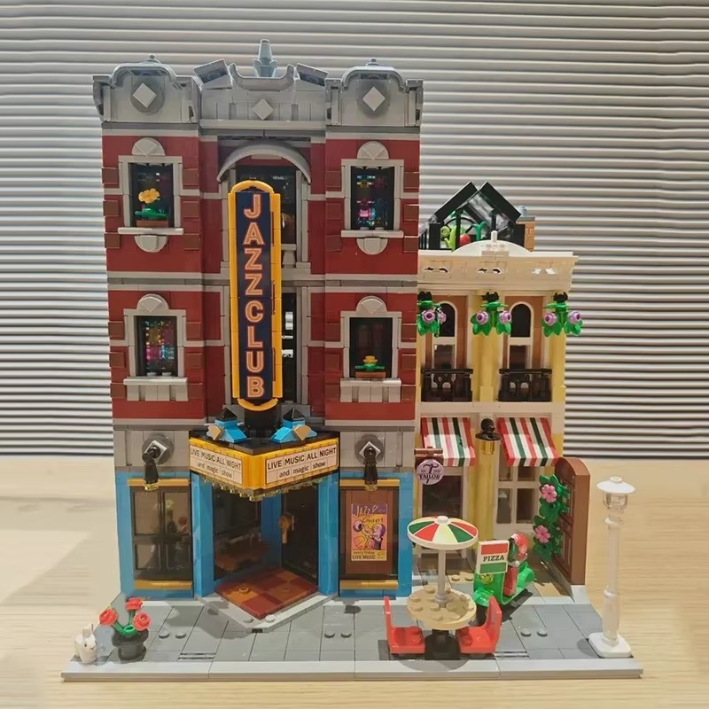2899 Jazz Club and Pizza Hut Building Blocks Street View Toys Birthday Christmas Gifts