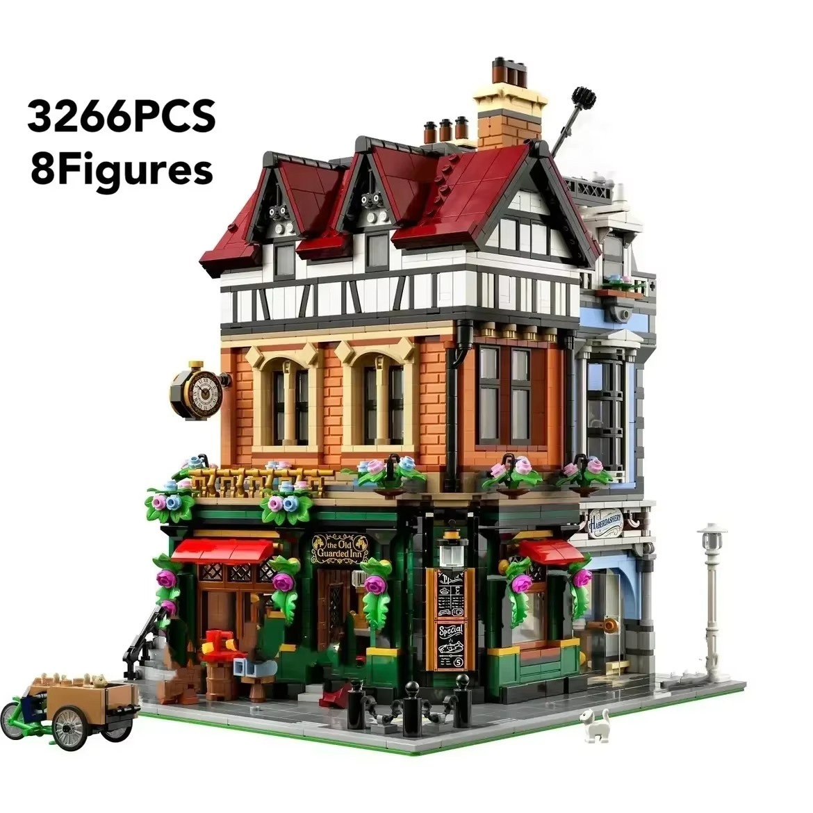 2025 New Tudor Corner Modular Building Blocks Creative Expert Street View Brick Toys Children Adult Christmas Gifts Construction