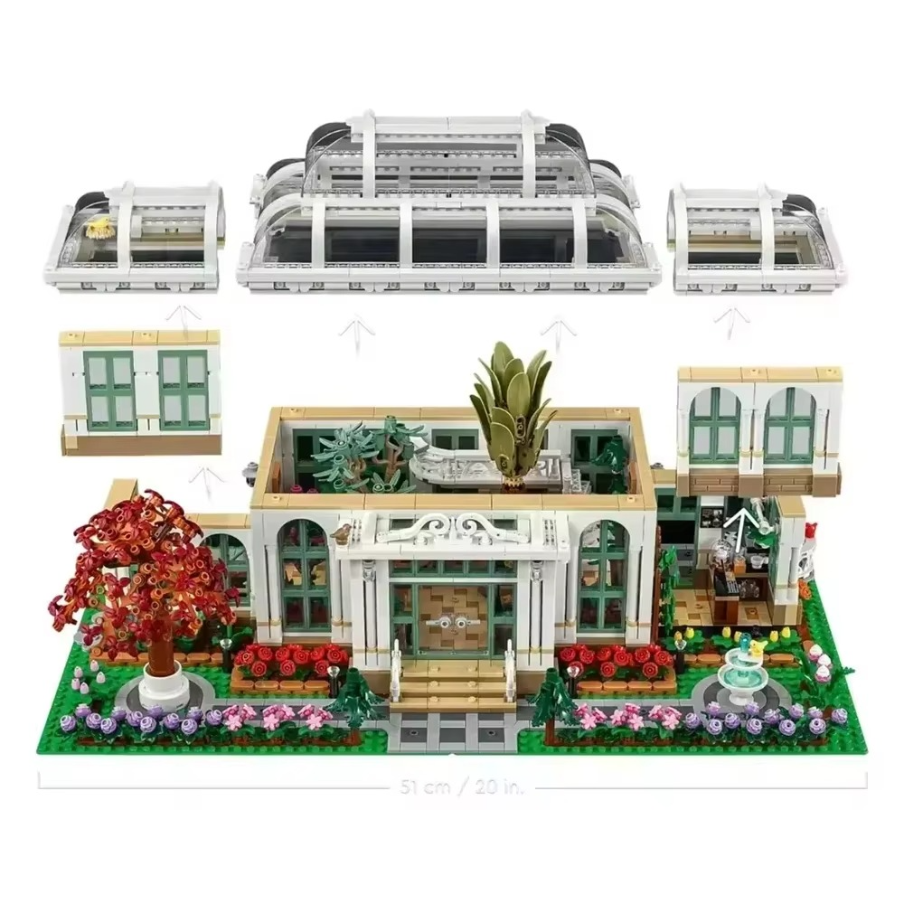 2025 new botanical garden model street view building blocks DIY assembly toys for boys and girls Adult Christmas gifts