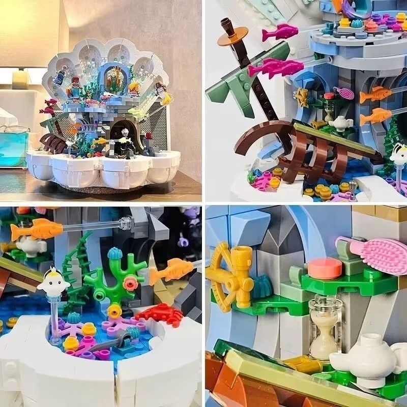 The Mermaid Princess Royal Clamshell Collectible Adult Building Blocks Set Moc Bricks Toys For Girls Adults Christmas Gift