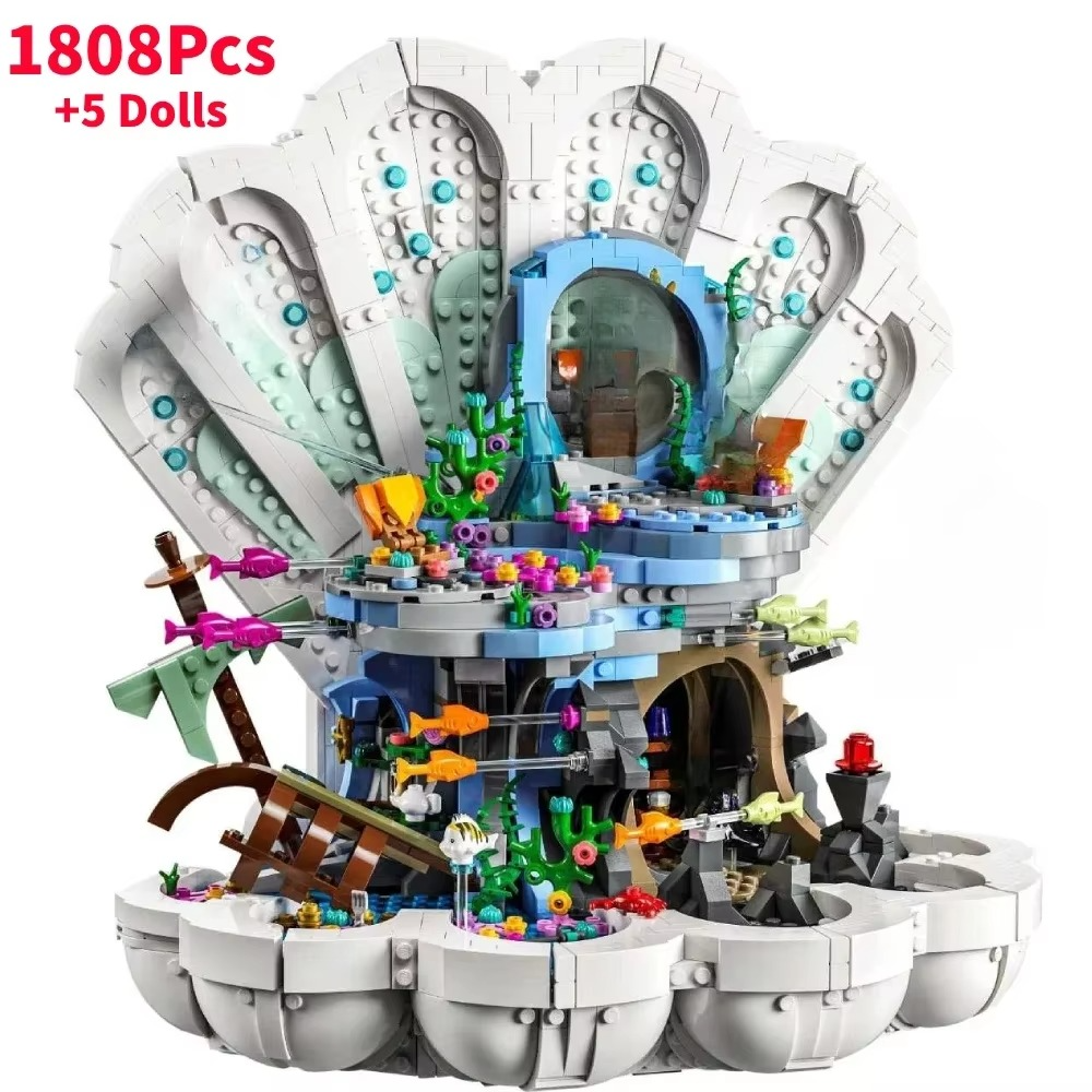 The Mermaid Princess Royal Clamshell Collectible Adult Building Blocks Set Moc Bricks Toys For Girls Adults Christmas Gift