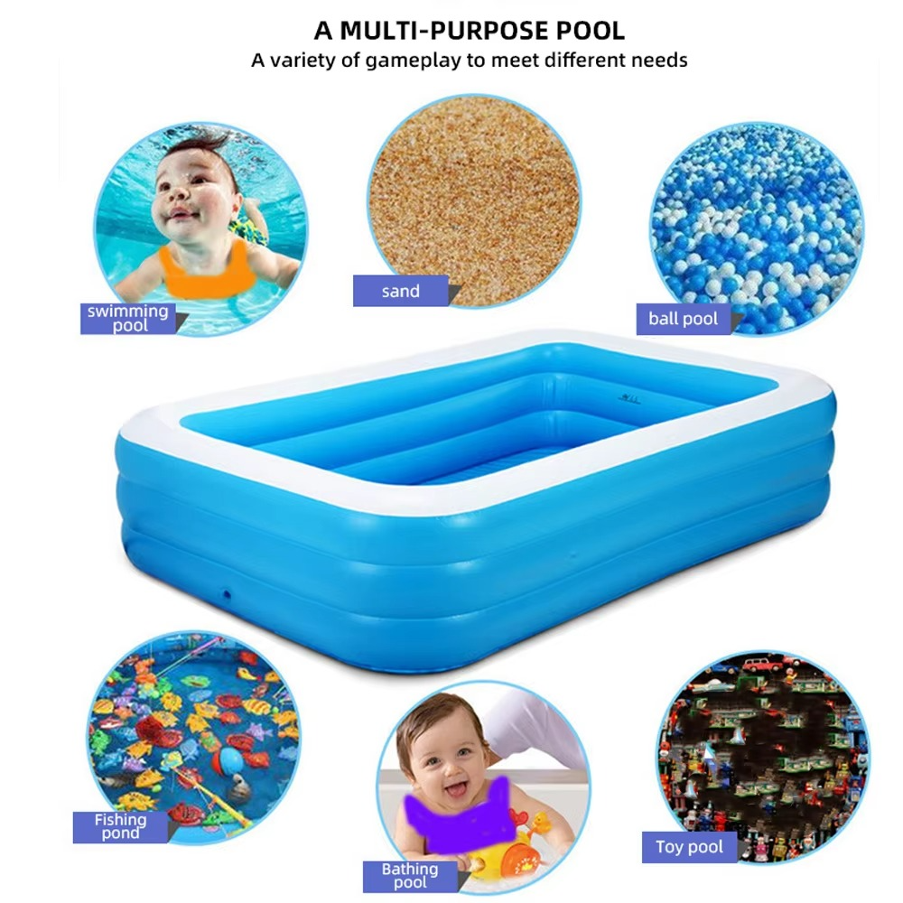Inflatable Pool 3M 2M 2.6M large family Swimming pools Removable Garden Backyard Outdoor Games Water Party Toy kids Adults baby