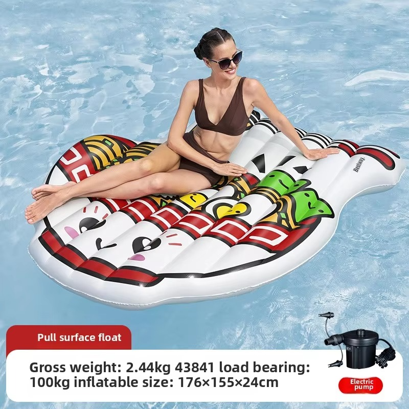Adult floating raft, swimming ring, inflatable floating mattress, beach play, surfing, beach lounge chair