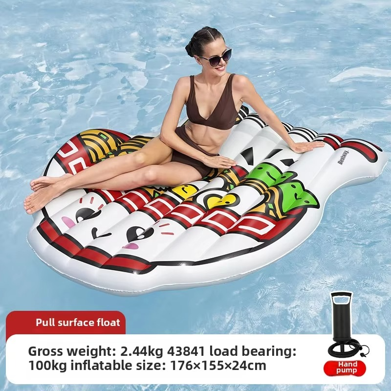 Adult floating raft, swimming ring, inflatable floating mattress, beach play, surfing, beach lounge chair