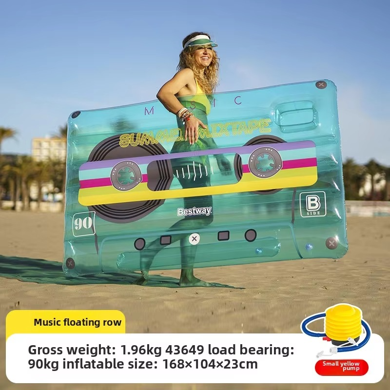 Adult floating raft, swimming ring, inflatable floating mattress, beach play, surfing, beach lounge chair