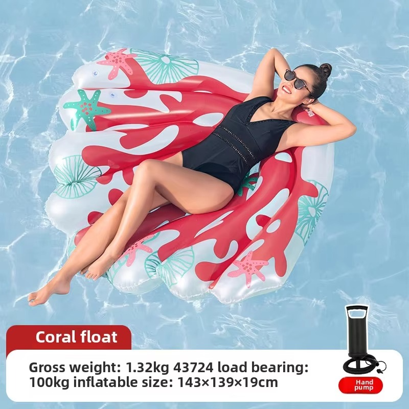 Adult floating raft, swimming ring, inflatable floating mattress, beach play, surfing, beach lounge chair