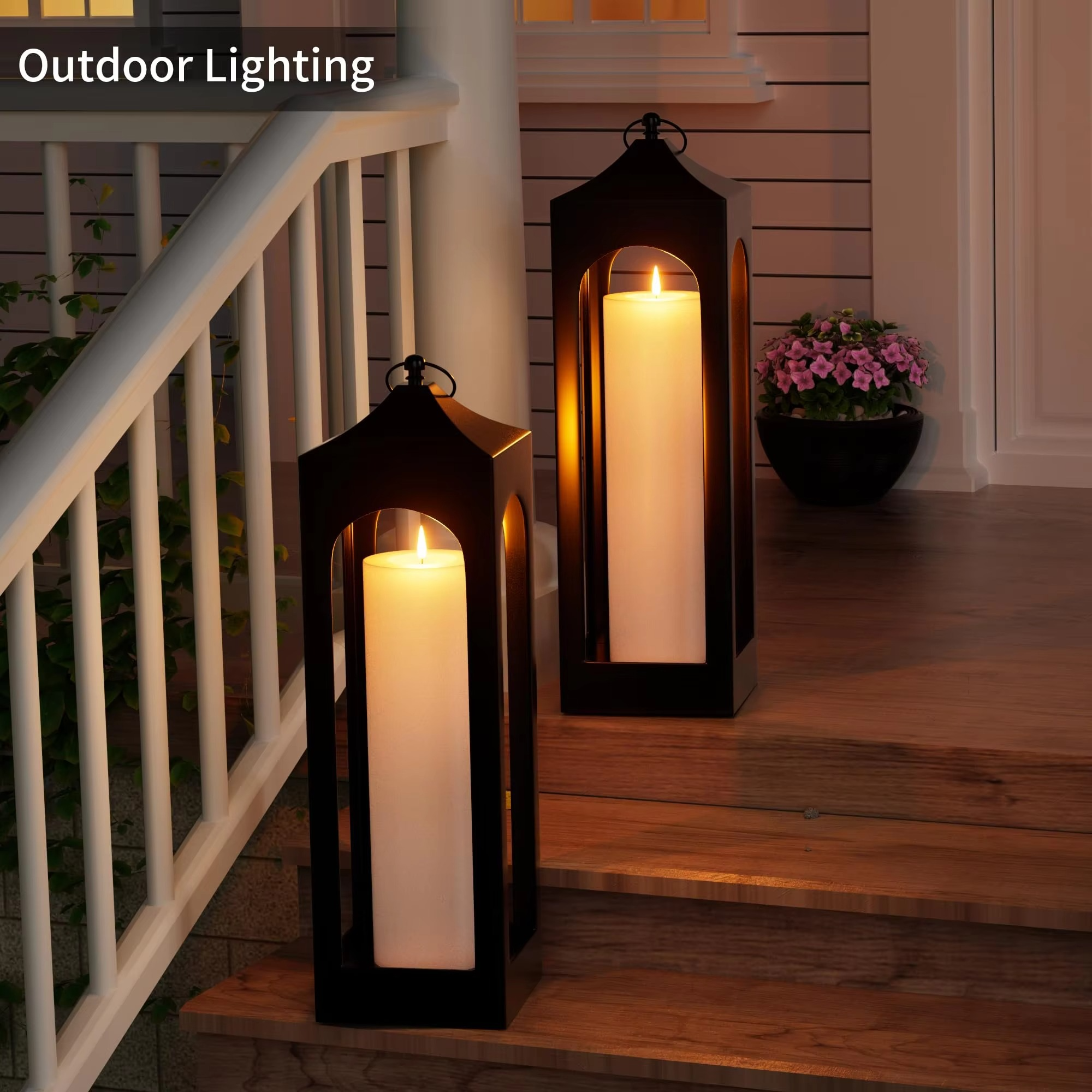 LED Large Electronic Candle Lights Waterproof Flickering LED Flameless Candle Christmas Patio Simulation Pillar Candle