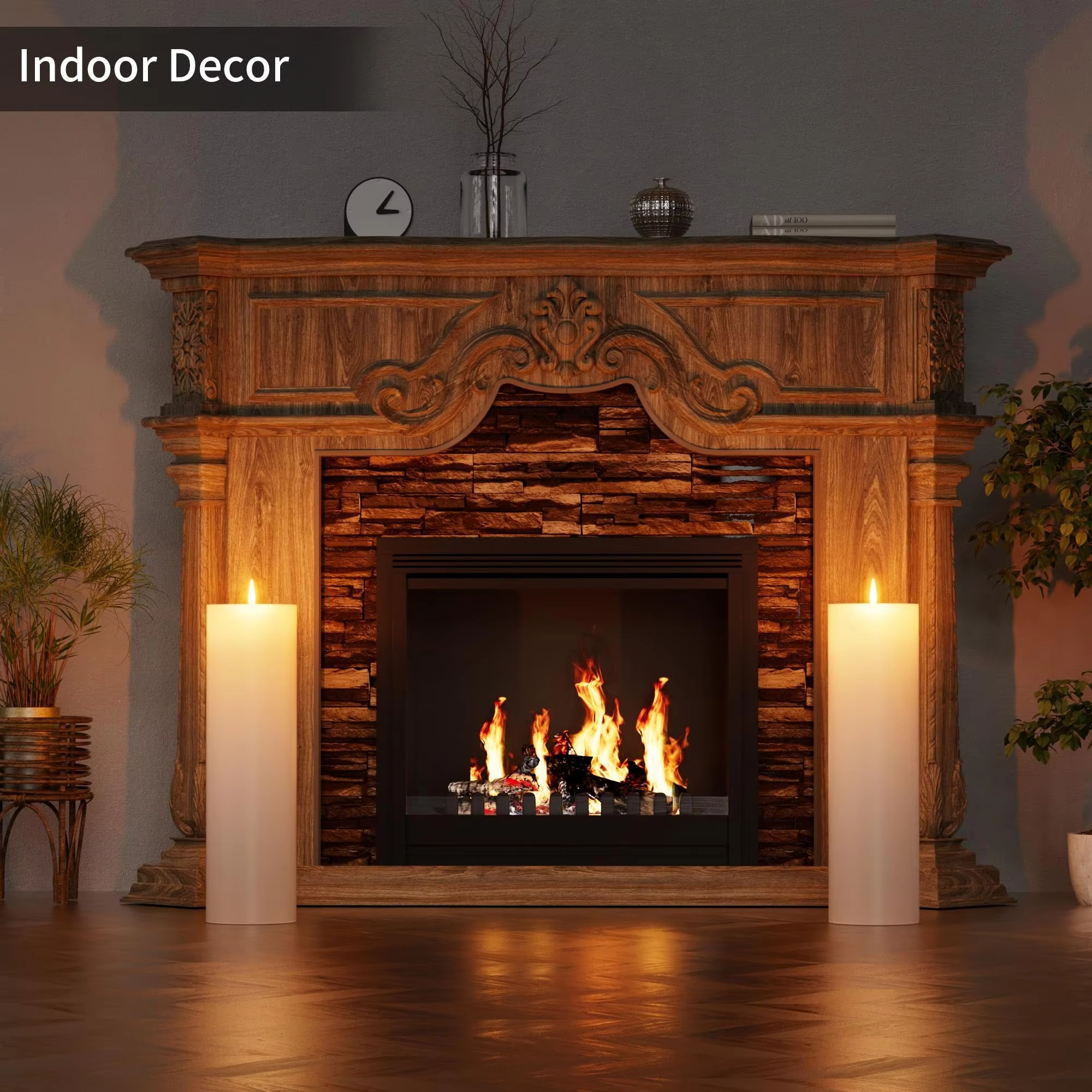 LED Large Electronic Candle Lights Waterproof Flickering LED Flameless Candle Christmas Patio Simulation Pillar Candle