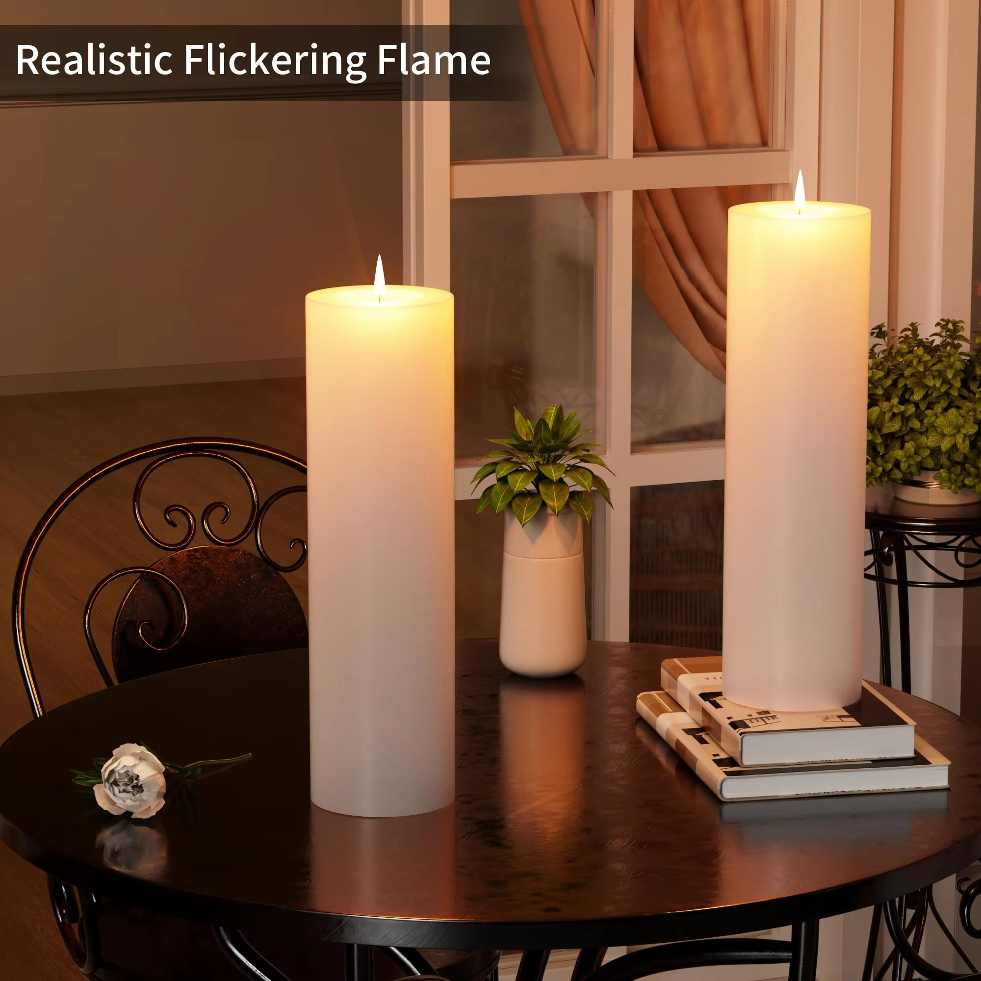 LED Large Electronic Candle Lights Waterproof Flickering LED Flameless Candle Christmas Patio Simulation Pillar Candle