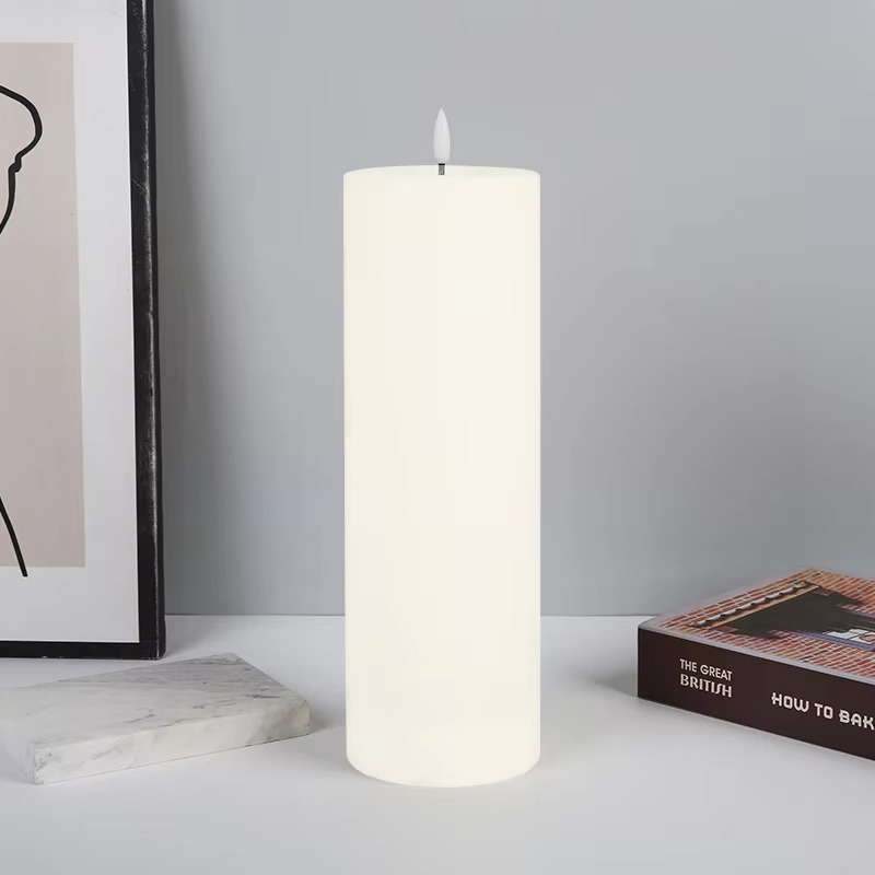 LED Large Electronic Candle Lights Waterproof Flickering LED Flameless Candle Christmas Patio Simulation Pillar Candle